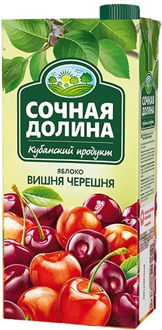 Нектар Сочная долина 0,95 л. Вишня-Черешня