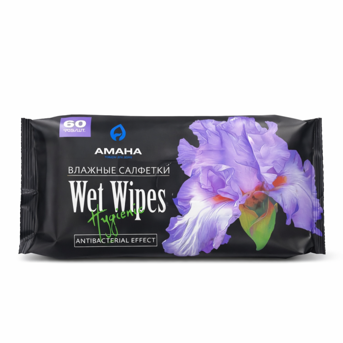 Салфетки влажные Амана Wet Wipes 60 шт.