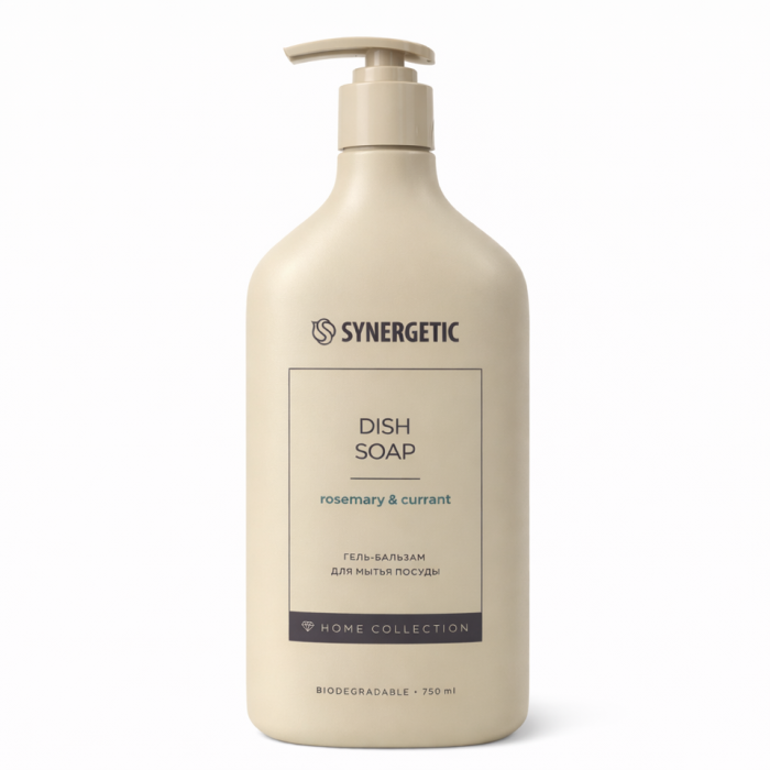 Synergetic Гель-бальзам для мытья посуды Розмарин и листья смородины 750 мл