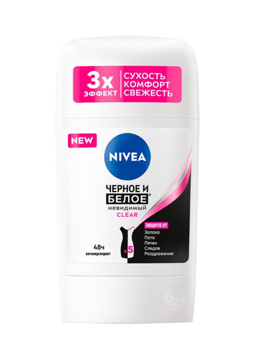 Антиперспирант Nivea ч/б clear 50 мл