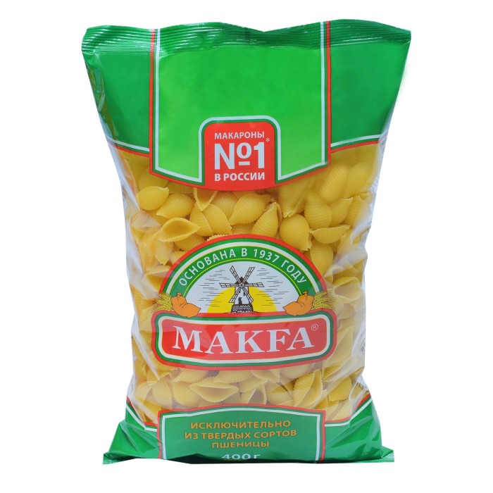 Макароны Макфа Ракушки  400 г.