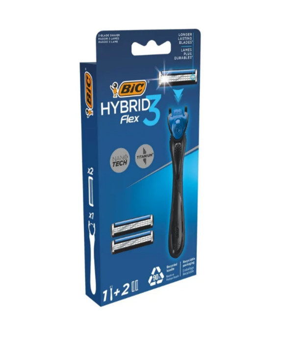 Бритва муж. Bic Hybrid Flex 3