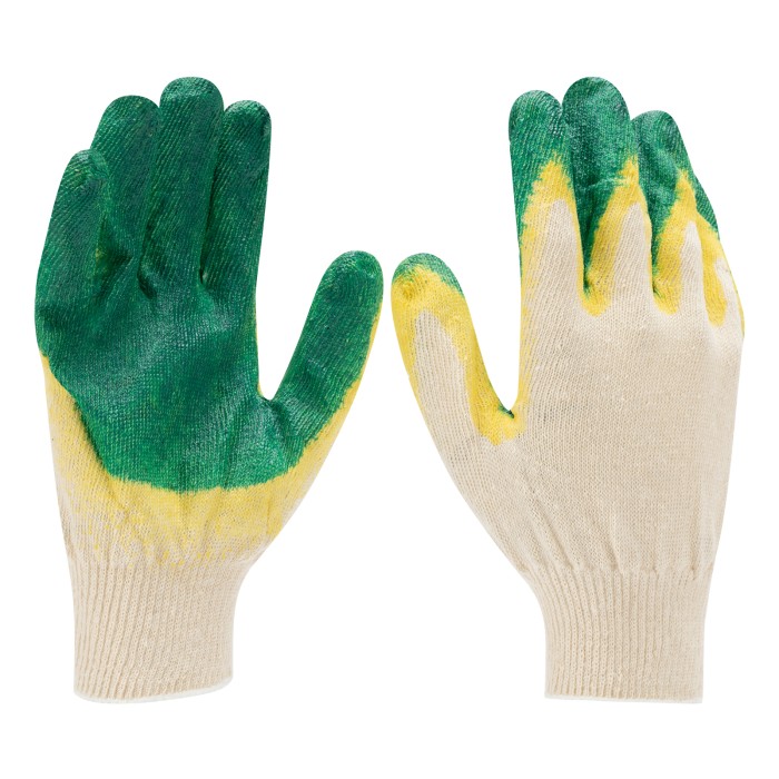 Перчатки зеленые строительные