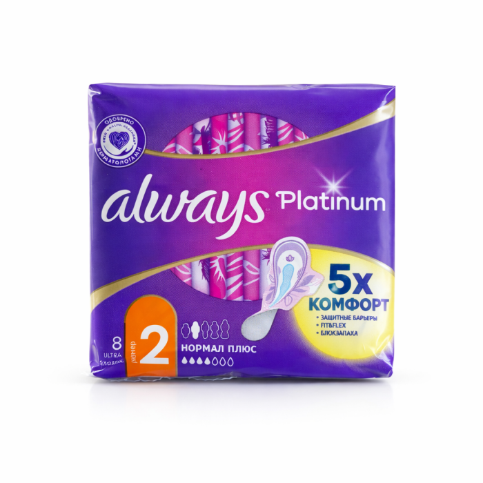 Женские гигиен.прокл.  Always Platinum 8 шт. нормал плюс