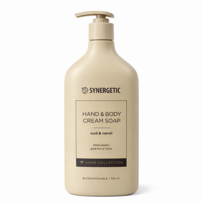 Synergetic крем-мыло для рук и тела аромат с нотами белых цветов 750 мл