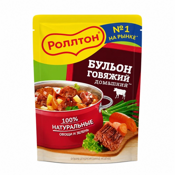 Роллтон бульон говяжий домашний 90 г
