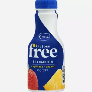 Питьевой йогурт безлактозный Free клубника-абрикос 270 г