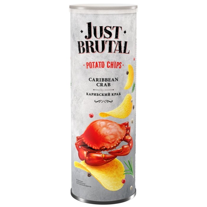 Чипсы картофельные Just Brutal со вкусом карибский краб 100 г