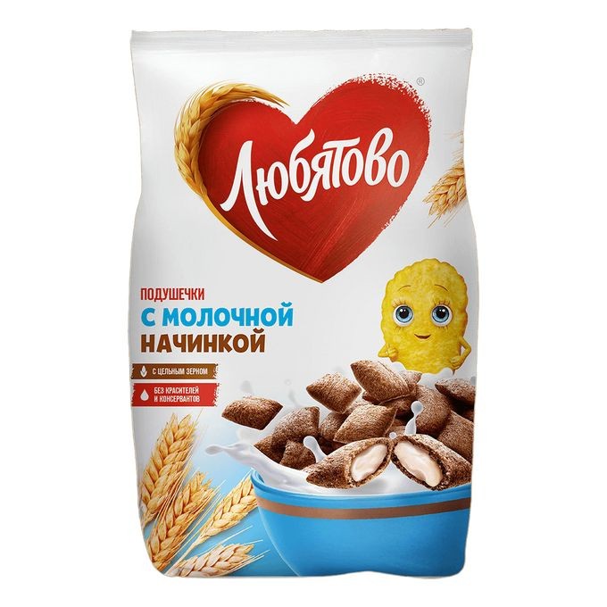 Любятово Подушечки с молочной начинкой 140 г
