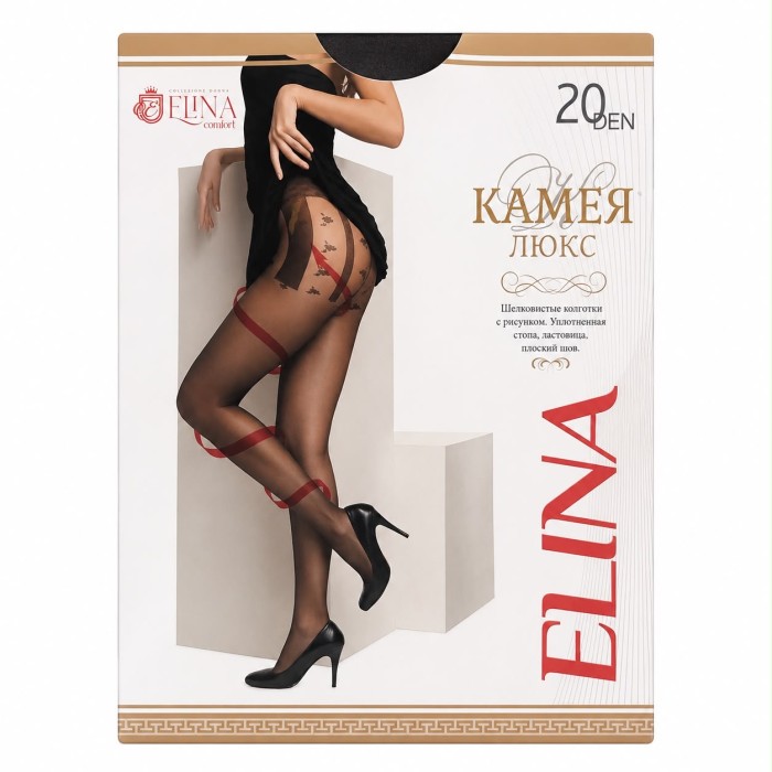 Колготки женские ELINA ЛЮКС Размер - 4 Черный