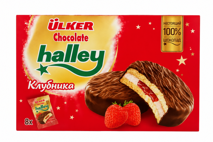 Печенье Helley Клубника квадрат 240 г