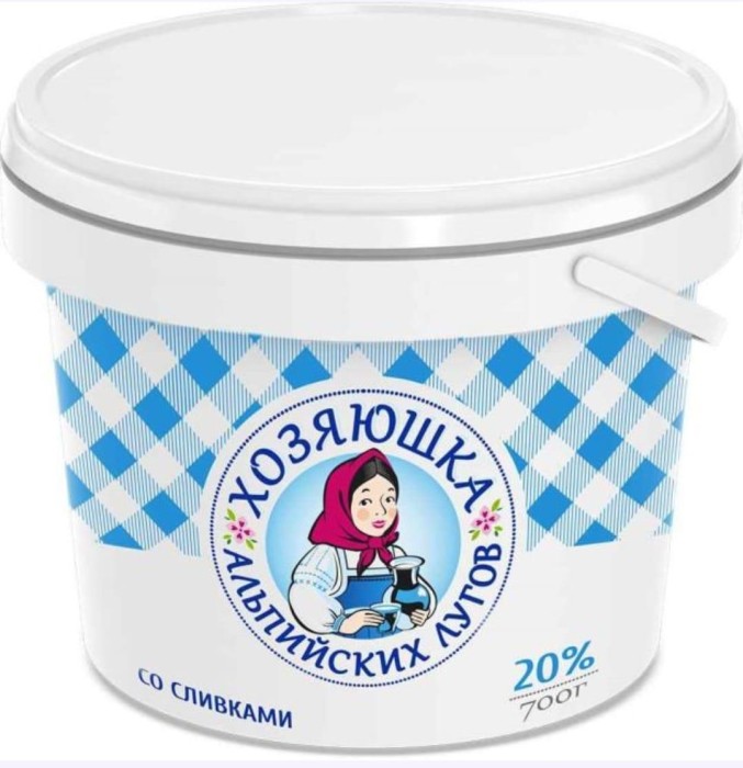 Сметана Хозяюшка  20% 700 г
