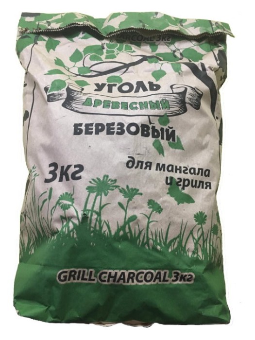 Уголь березовый 3 кг