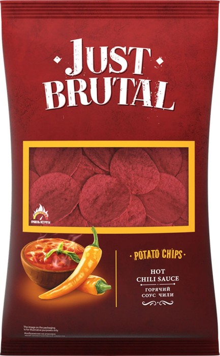 Чипсы картофельные Just Brutal со вкусом горячий соус чили 85 г