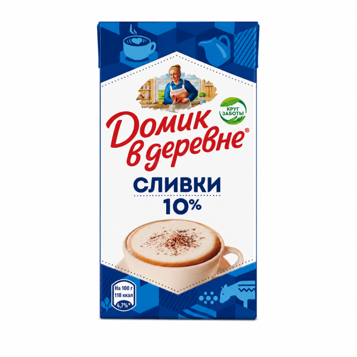 Сливки Домик в деревне 10% 480 г