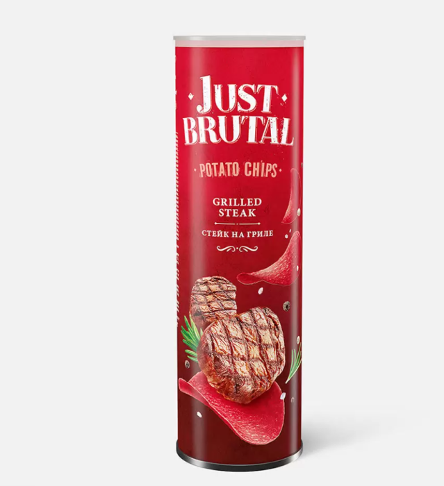 Чипсы картофельные Just Brutal со вкусом стейк на гриле 100 г