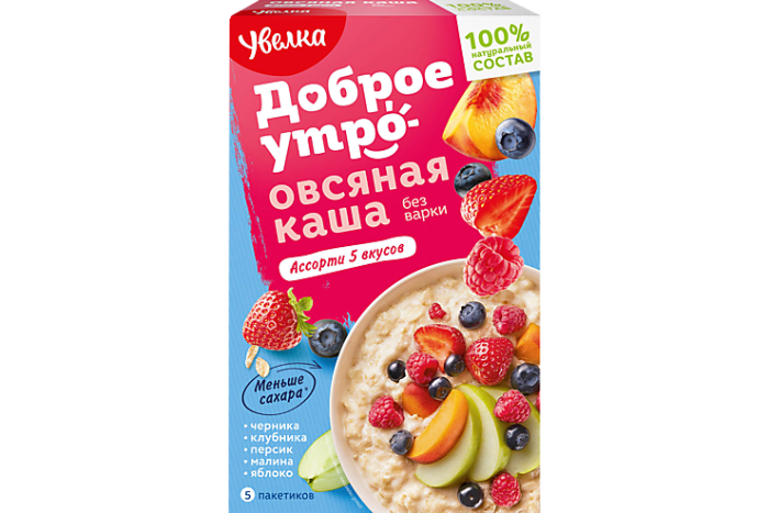 Каша овсяная Увелка Ассорти 5 вкусов 200 г.
