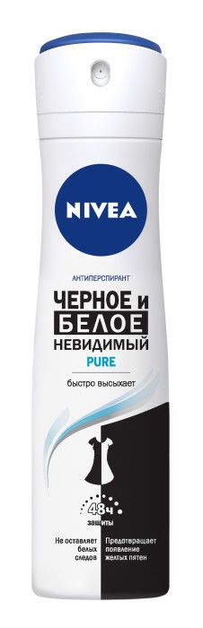 Антиперспирант невидимый Nivea Pure ч/б 150 мл