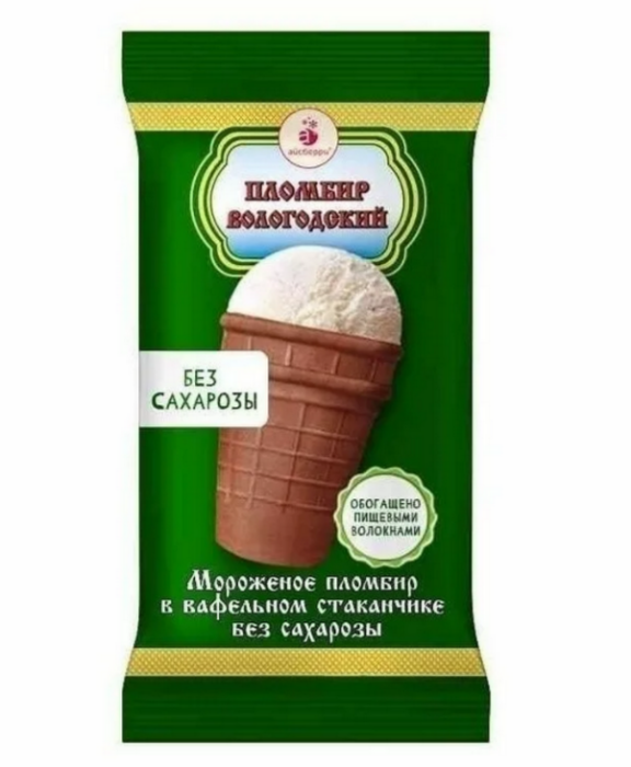 Мороженое пломбир без сахара Вологодский 100 г