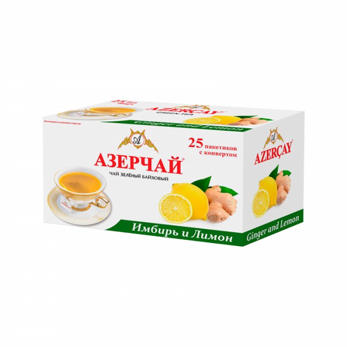 Азерчай черный Имбирь и лимон 25 пак