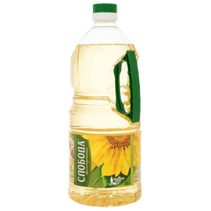 Масло подсолнечное Слобода 1,8 л.