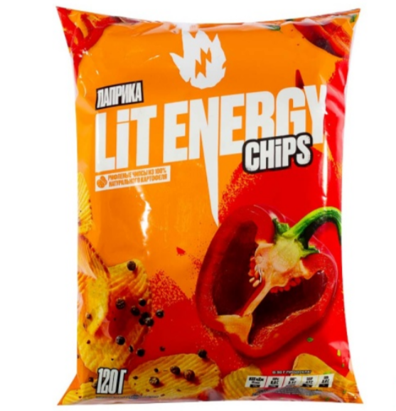 Чипсы LIT Energy паприка 120 г