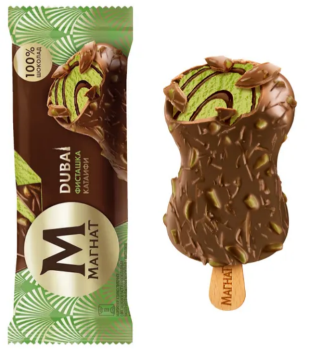 Мороженое Магнат Дубай фисташка катаифи 74 г.