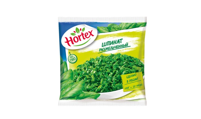 Шпинат размельченный Хортекс 400 г.