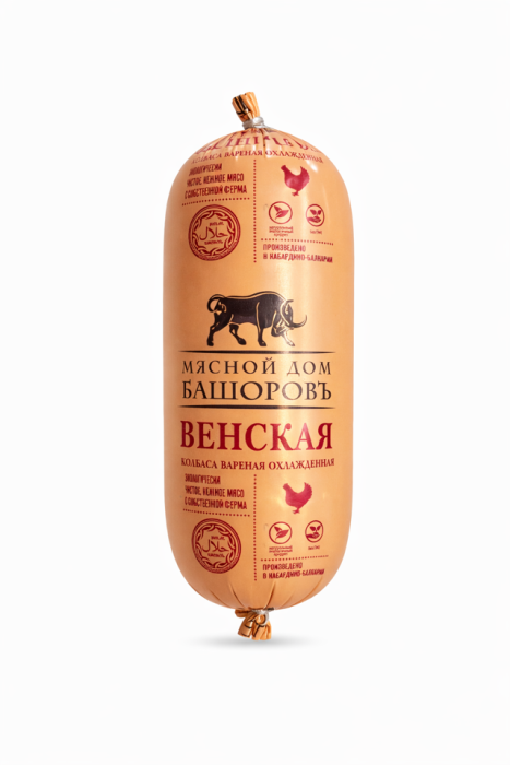 Колбаса вареная Венская Башоровъ вес