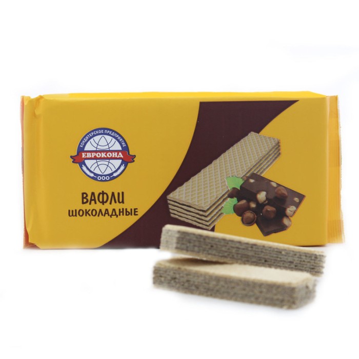 Вафли Шоколадные Евроконд 200 г