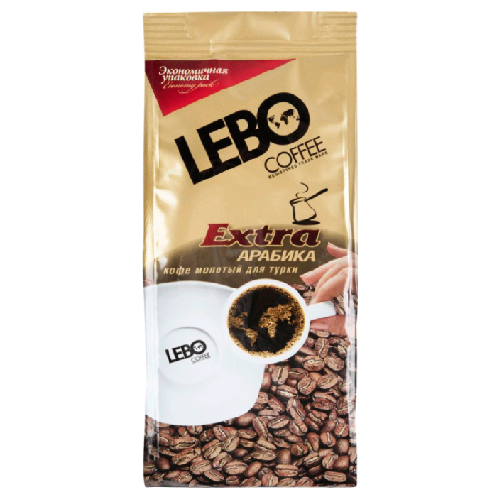 Кофе жареный молотый для турки Арабика Lebo экстра 200 г