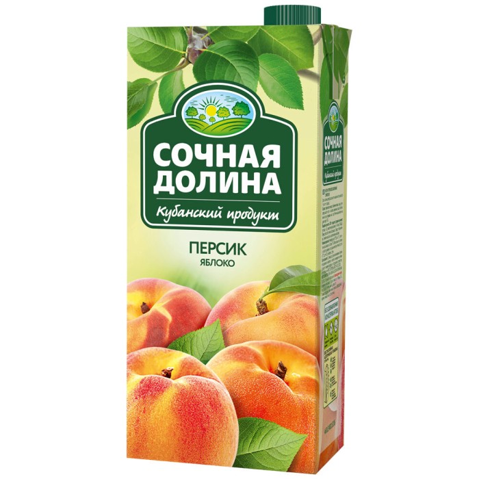 Нектар Сочная долина Персиково-яблочный 0,95 л.
