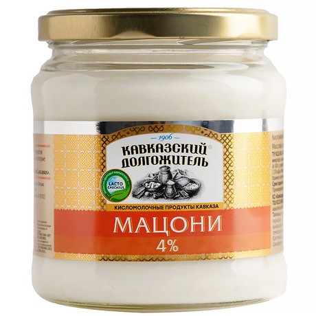 Мацони 4% 400 гр Кавказский Долгожитель