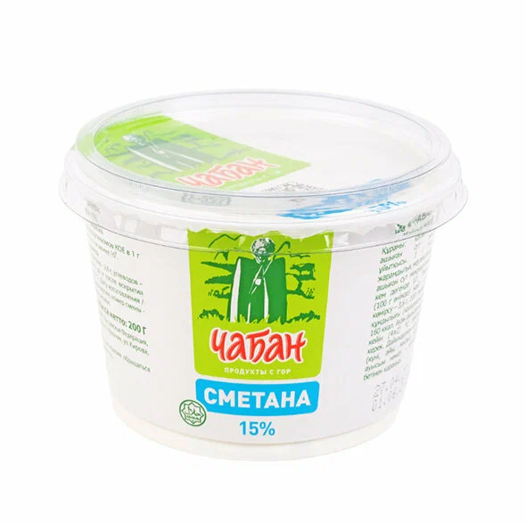 Сметана Чабан 15% 180 г