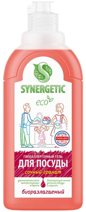 Synergetic средство для мытья посуды гранат 500 мл
