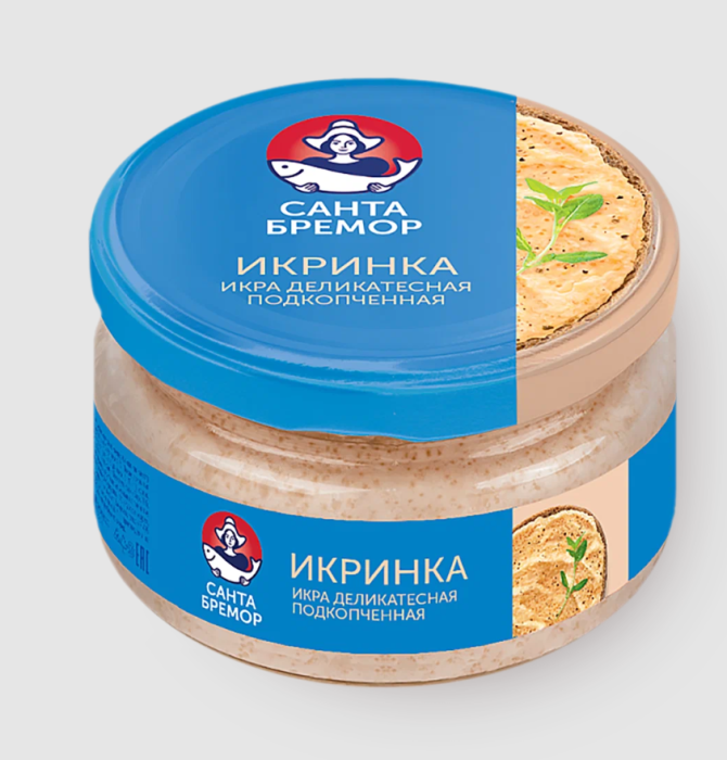 Икра деликатесная подкопченая Санта Бремор 160 г