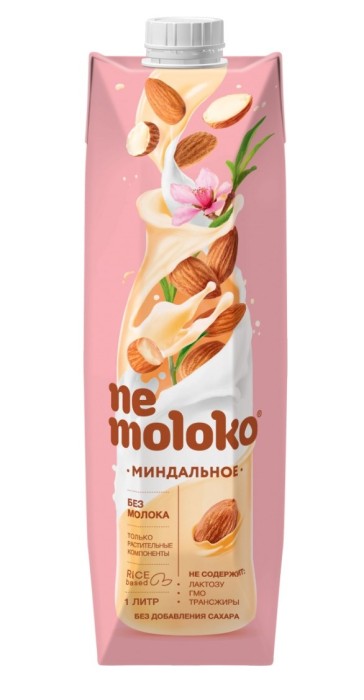 НЕмолоко напиток на рисовой основе Миндальный 1 л