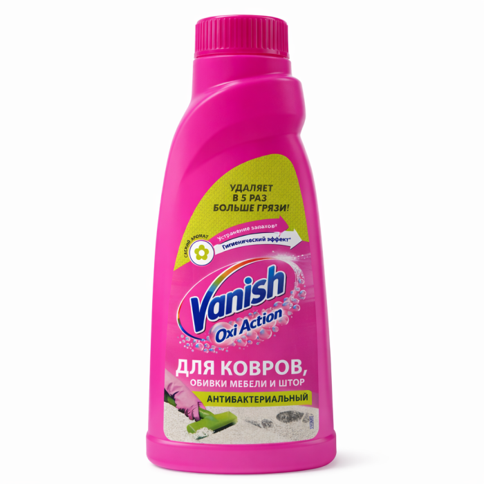 Vanish Gold чистещее средство антибактериальное для ручной стирки ковров 450 мл .