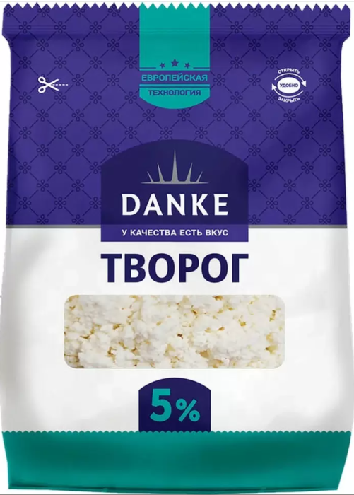 Творог рассыпчатый Danke 5% 350 г.