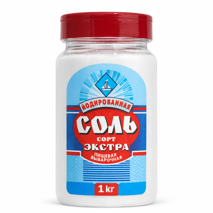Соль Экстра йодированная ПЭТ соломка 1 кг