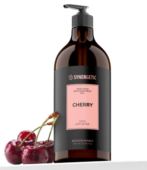 Synergetic мыло для рук и тела вишня 380 мл