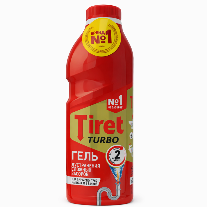 Tiret turbo гель для прочистки труб 1 л