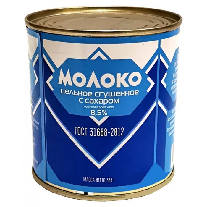 Сгущенное молоко цельное  Глубокое ГОСТ 8,5% 380 г.