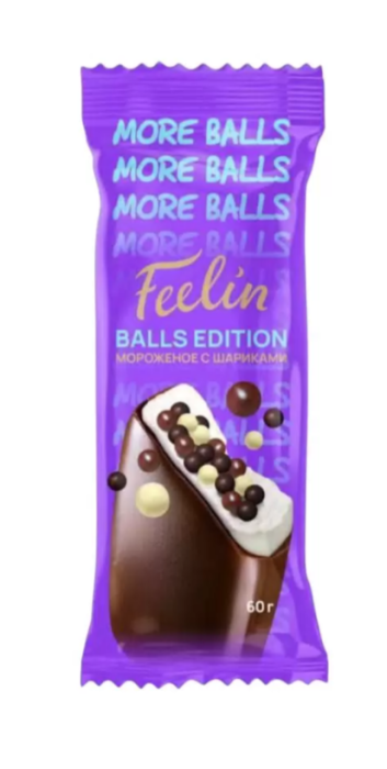 Мороженое Fellin ванильное в шоколаде с рисовыми шариками 60 г