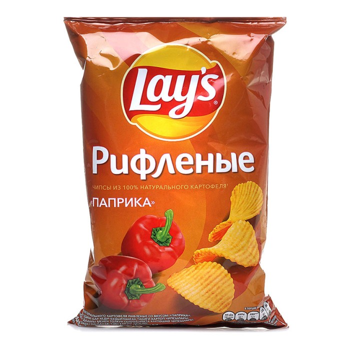Чипсы Lays Рифл. Паприка 140 г.