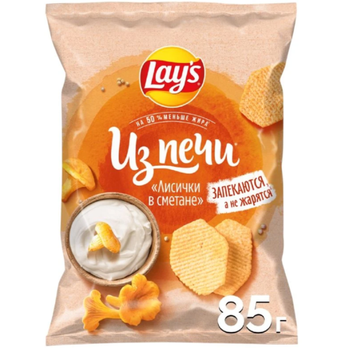 Чипсы Лейс из печи лисички в сметане 80 г