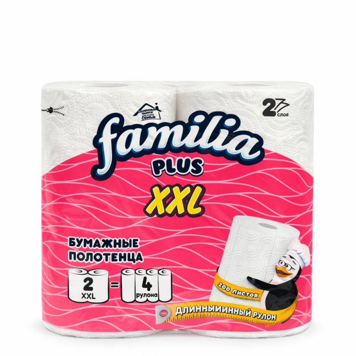Бумажное полотенце Familia XXL 2 слоя 2 рулона