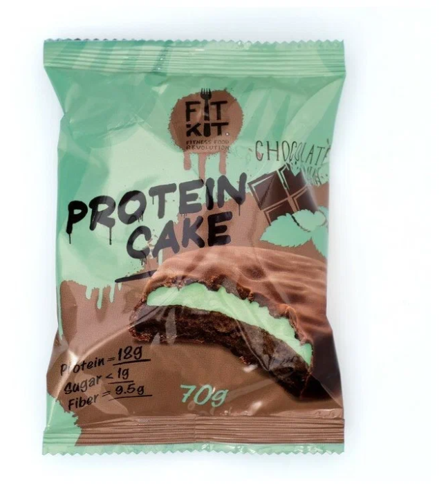 FitKit десерт глазированный protein cake шоколад мята 70 г