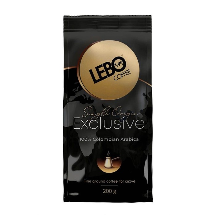 Кофе жареный молотый для турки Арабика Lebo эксклюзив 200 г
