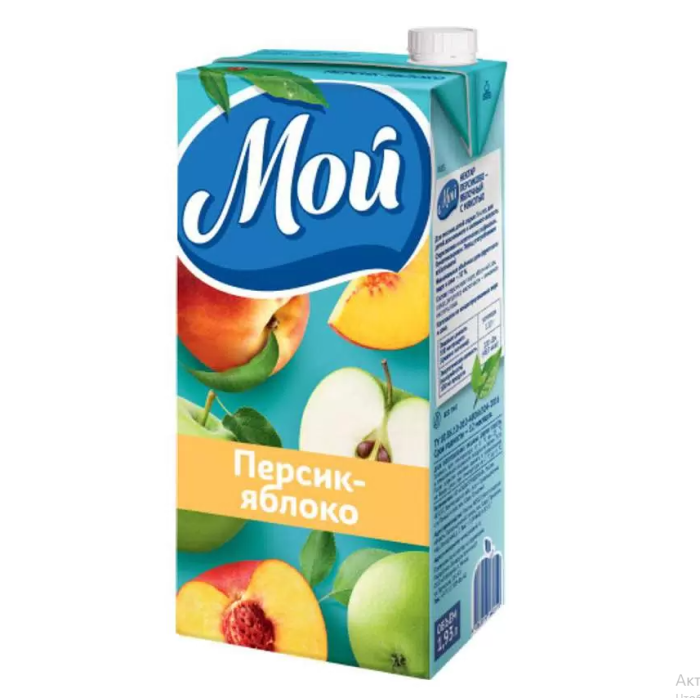 Сок Мой Персик-яблоко 0,95 мл